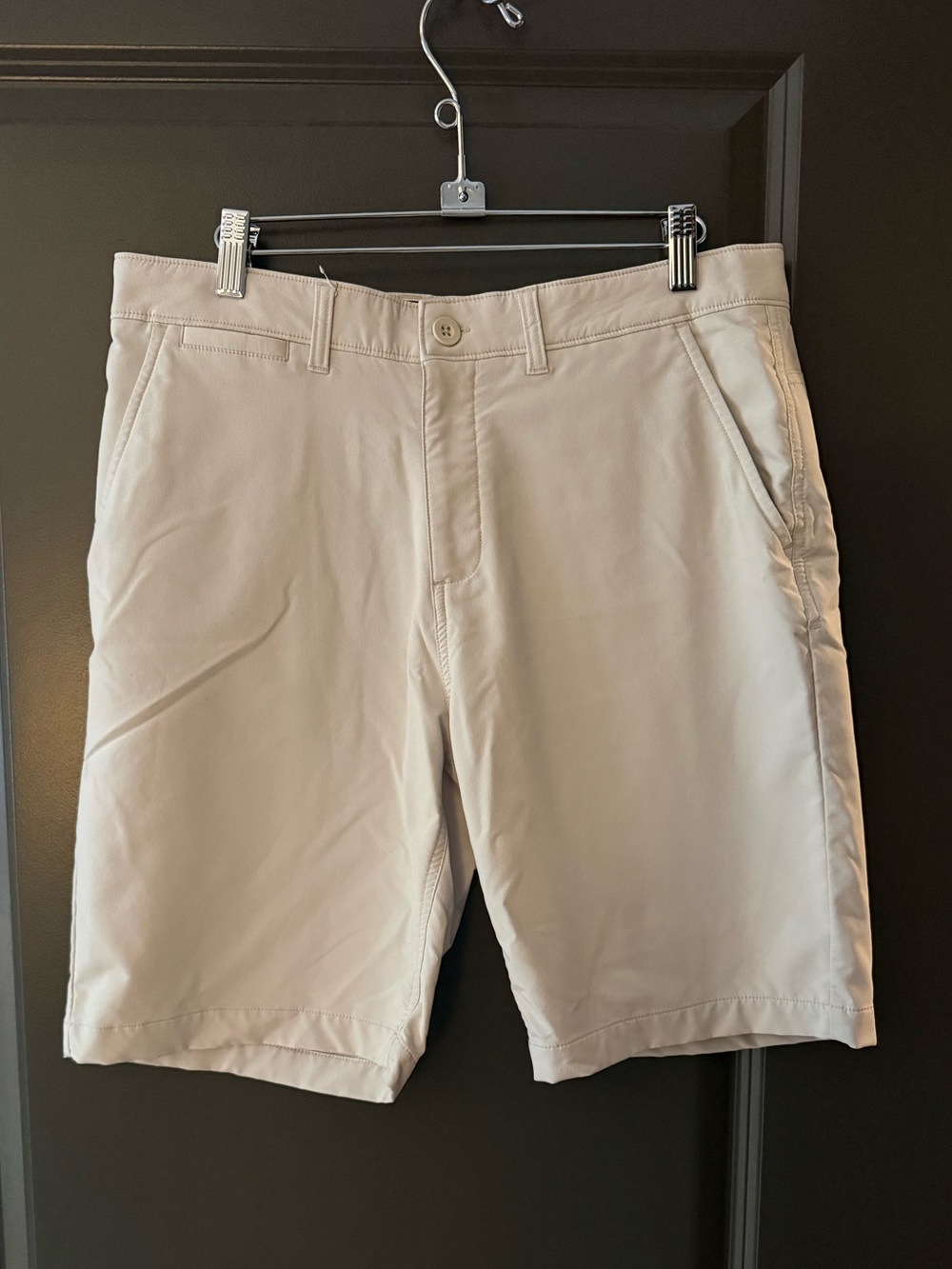johnnie-O Light Beige Flat Front Shorts